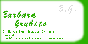 barbara grubits business card